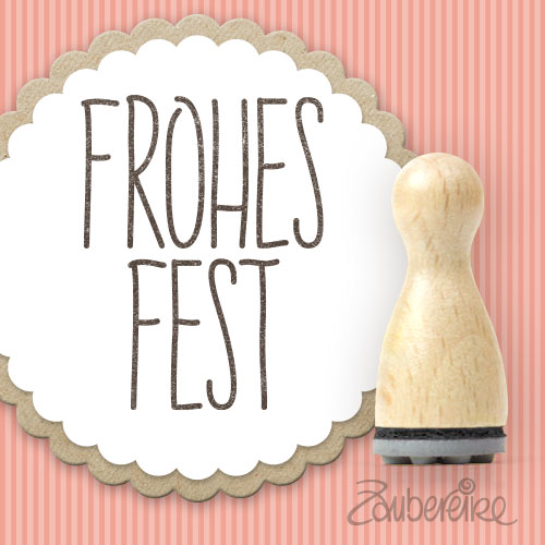 Ministempel Frohes fest (Text)