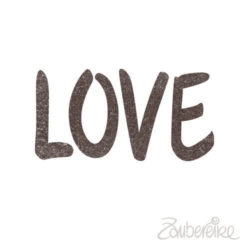Midi-Textytempel "Love"