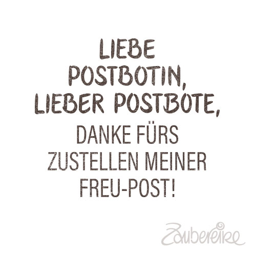 Midistempel "Danke Postbote"