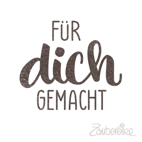 Midi-Textstempel "für dich gemacht"