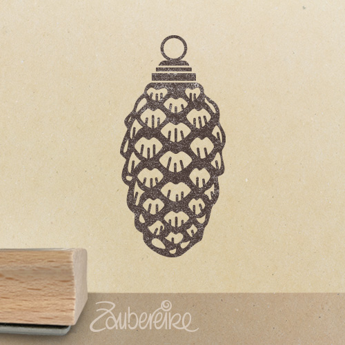 Motivstempel - Glaszapfen (Christbaumschmuck)