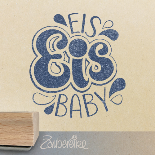 Text-Stempelmotiv Eis-Eis-Baby