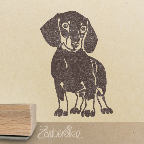 Stempelmotiv Dackel von vorne