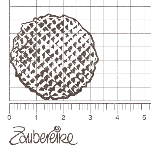 Stempelmotiv runde Eiswaffel auf 5-mm-Gitter