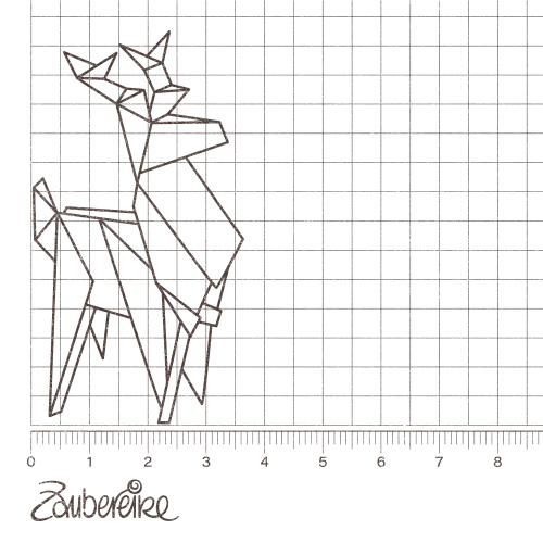 Motivstempel - Origami-Rentier