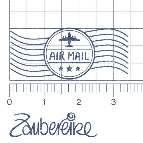 Air-Mail-Stempel für DIY-Briefmarken