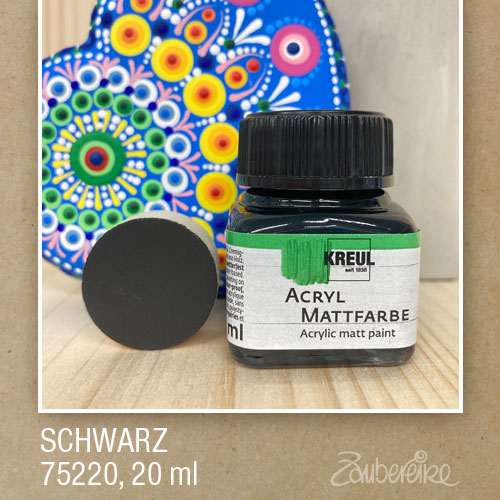 20 Schwarz - Kreul Acryl Mattfarbe, 20 ml