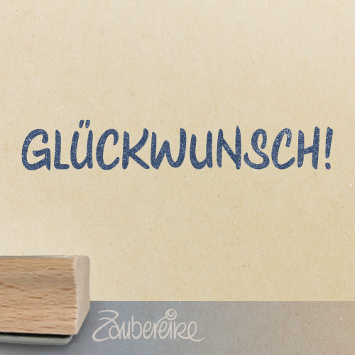 Textstempel "Glückwunsch!"