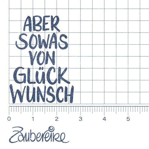 Textstempel "Aber sowas von Glückwunsch"