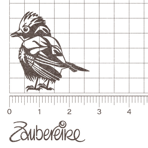 Stempelmotiv noch junger Eichelhäher von der Seite