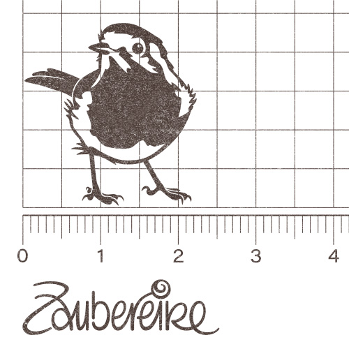 Stempelmotiv Rotkehlchen von vorne