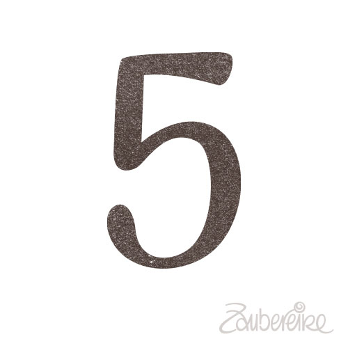 Ministempel 5 (kleine Zahl)