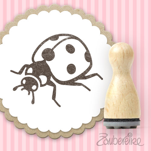 Ministempel krabbelnder Marienkäfer