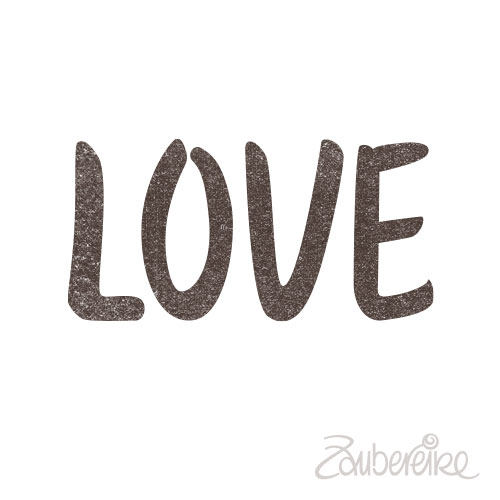 Mini-Textstempel "LOVE"