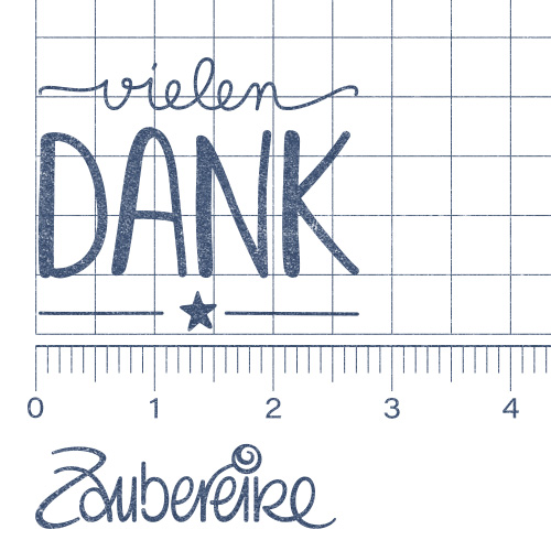 Textstempel - vielen Dank