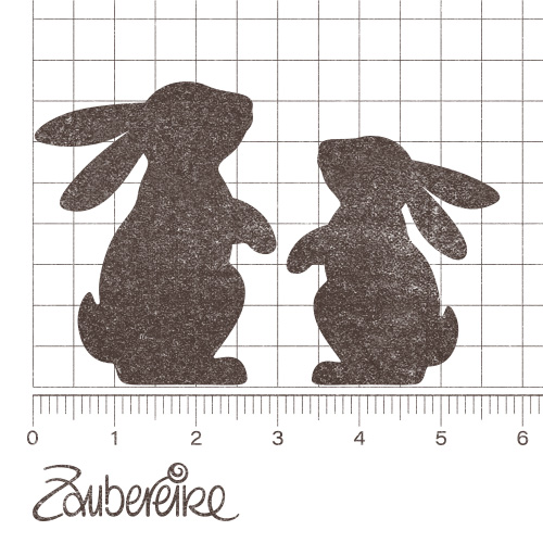 Motivstempel - Zwei Hasen