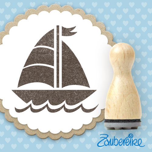 Ministempel Segelboot