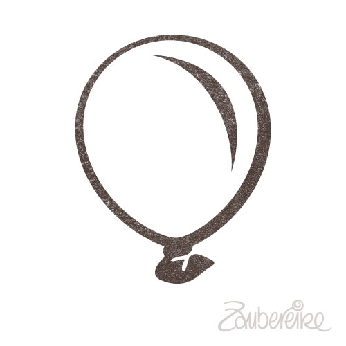 Ministempel Luftballon (Kontur)