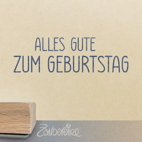 Textstempel "Alles Gute zum Geburtstag"