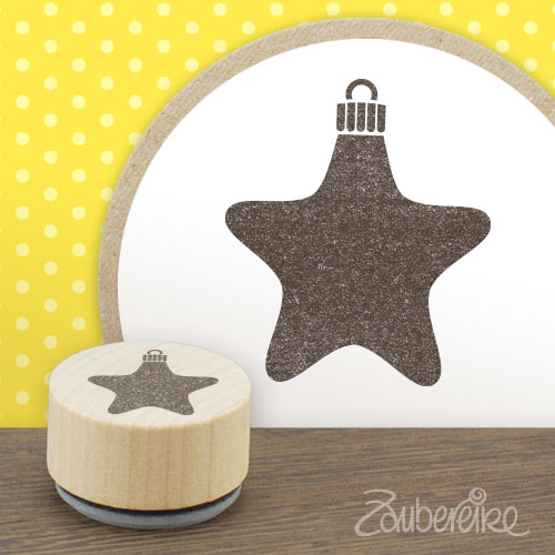 Midistempel Christbaumkugel in Stern-Form