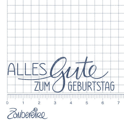 Textstempel "Alles Gute zum Geburtstag"
