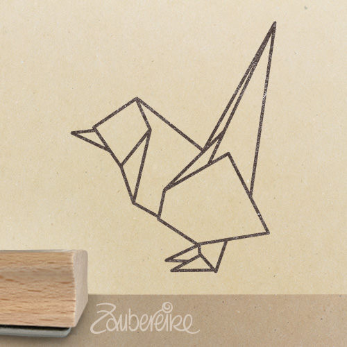 Motivstempel - Origami-Vogel