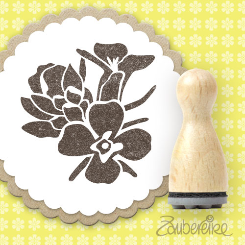 Ministempel Rapsblüte