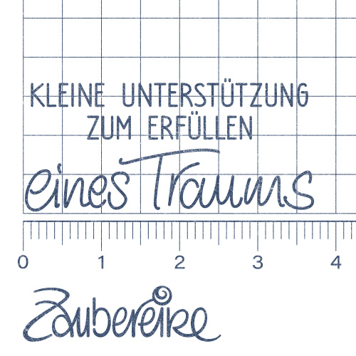Textstempel "Kleine Unterstützung ..."