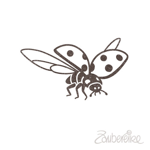 Stempelmotiv fliegender Marienkäfer