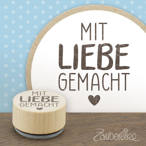 Midi-Textstempel "Mit Liebe gemacht"