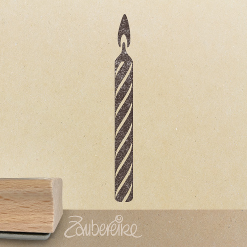 Motivstempel - gestreifte Tortenkerze