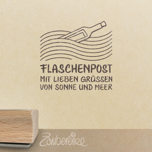 Textstempel - Flaschenpost-Poststempel