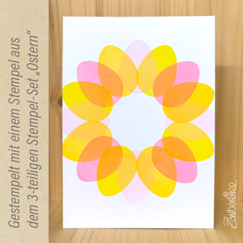 Das Zaubereike Stempelset "Ostern", gestempeltes Beispiel