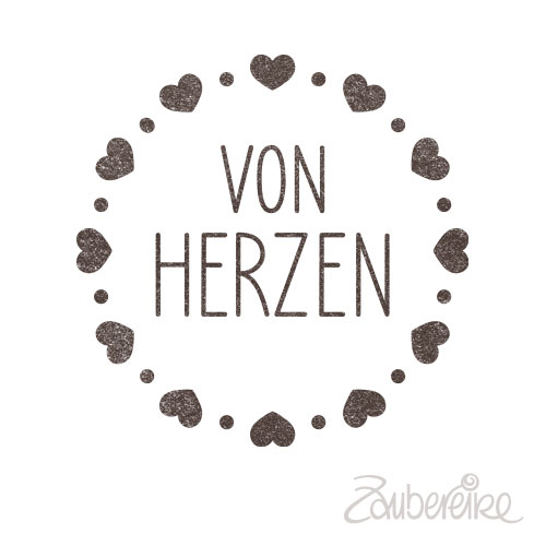 Midistempel "VON HERZEN"