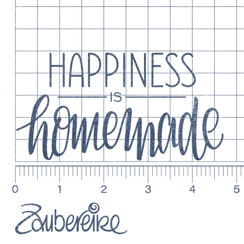 Textstempel - Happiness is homemade