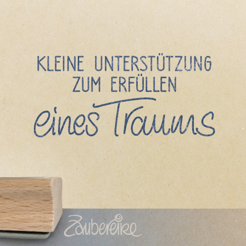 Textstempel "Kleine Unterstützung ..."