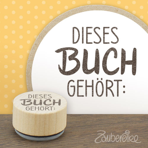 Midi-Textstempel "dieses Buch gehört"