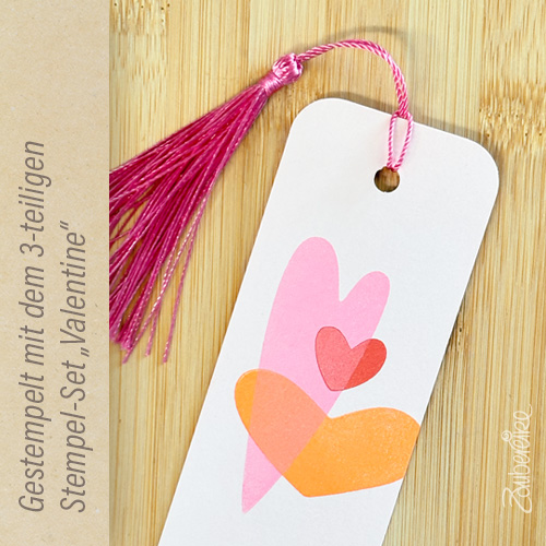 Das Zaubereike Stempelset "Valentine", gestempeltes Beispiel