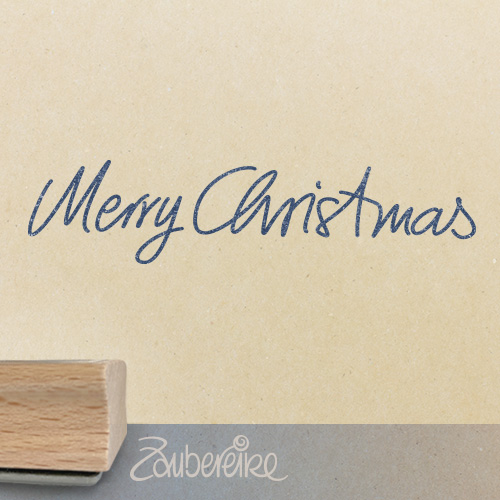 Textstempel - Merry Christmas in Handschrift