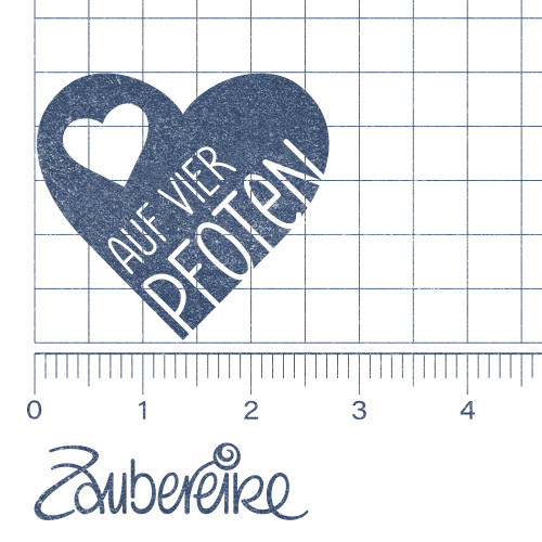 Negativer Text auf Herzform mit dem Wort "Herz" durch eine weiteres kleines Herzsymbol ausgetauscht