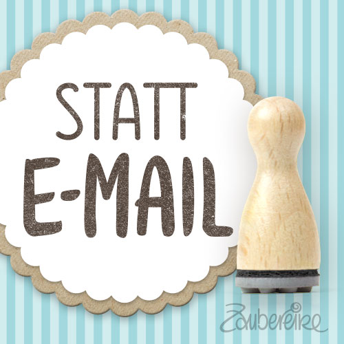Mini-Textstempel "statt E-Mail"