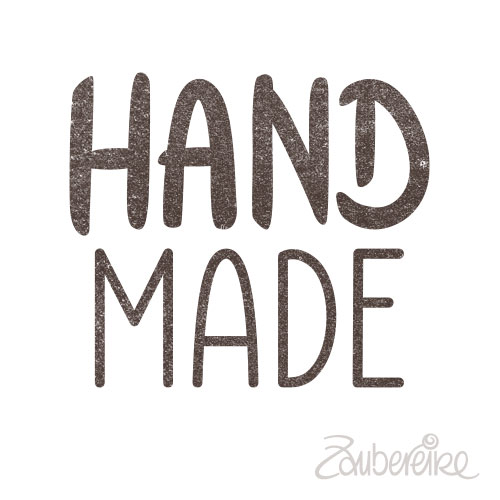 Mini-Textstempel "handmade"