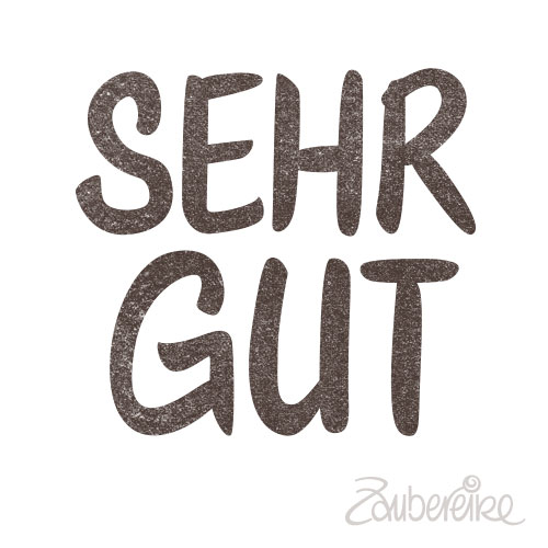 Mini-Textstempel "Sehr Gut"