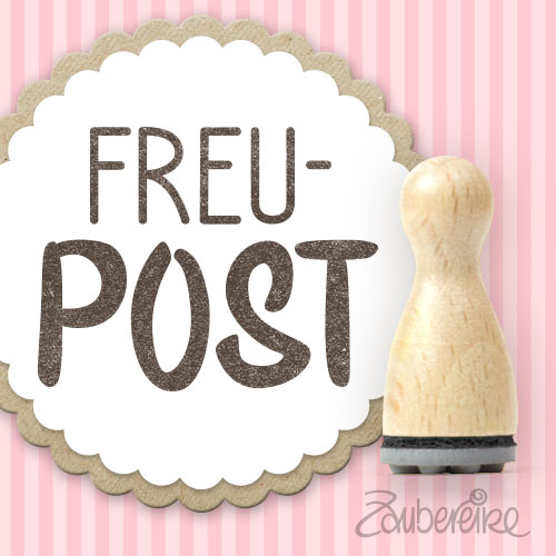 Mini-Textstempel "Freu-Post"