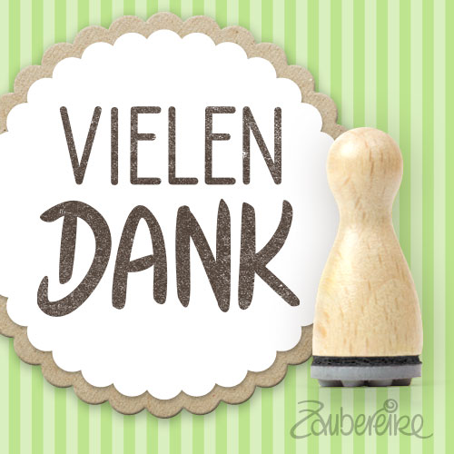 Mini-Textstempel "Vielen Dank"