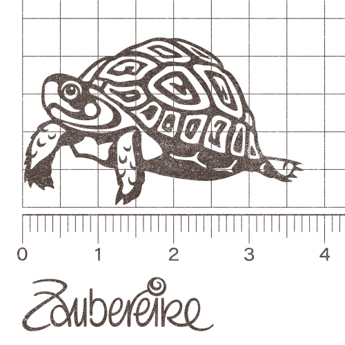 Stempelmotiv Landschildkröte von der Seite