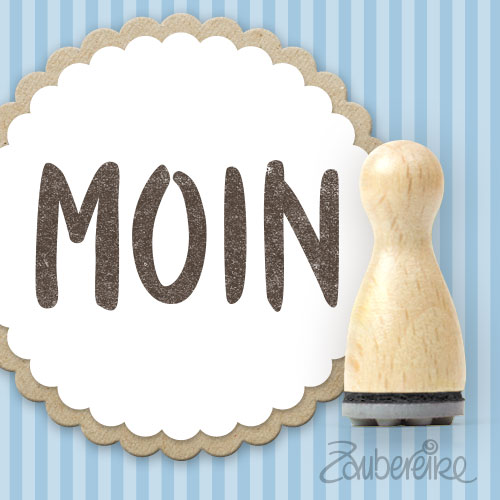 Mini-Textstempel "MOIN"