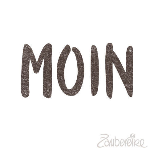 Mini-Textstempel "MOIN"
