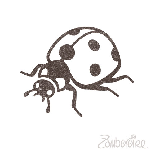 Ministempel krabbelnder Marienkäfer