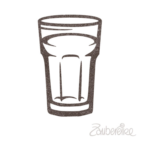Ministempel Wasserglas